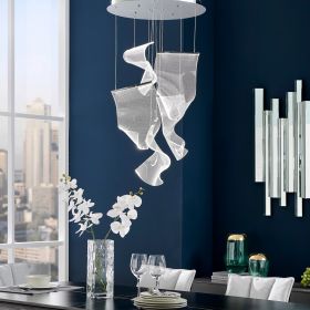 Acrylic Lace 5 Light Chandelier
