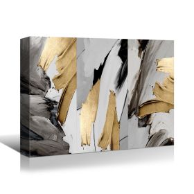 Framed Canvas Wall Art  Gold and Silver