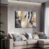 Framed Canvas Wall Art  Gold and Silver